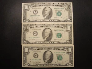 (1) $10.00 Series 1990 Federal Reserve Note XF Circulated Condition - Picture 1 of 5