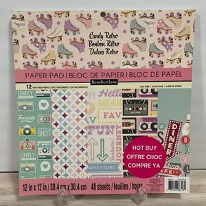 Recollections "Candy Retro" 12x12 Paperpad 48 Blatt Diner Cardstock Papercrafts - Bild 1 von 16