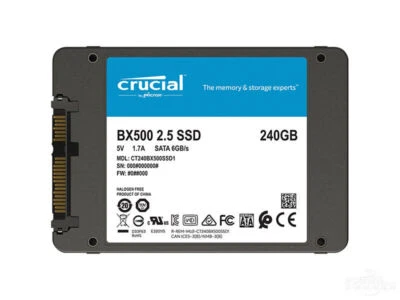 Crucial BX500 2.5" 240GB SATA III Solid State Drive Internal SSD 3D NAND - Image 1 of 4