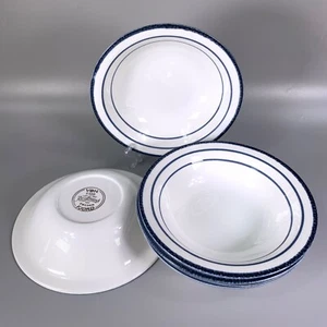 Rörstrand Sweden Fjord Bowls x 6 Blue On White Vintage 79-87 Carl-Harry Stålhane - Picture 1 of 22
