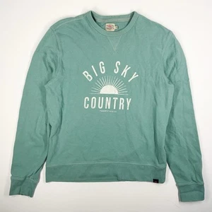 Felpa girocollo classica Faherty Big Sky Country verde giada minerale media M - Foto 1 di 7