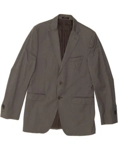 MASSIMO DUTTI Mens 2 Button Blazer Jacket US 42 Large Grey Wool DC62 - Picture 1 of 3