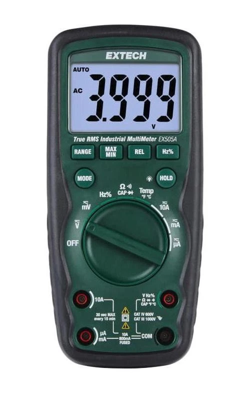 Multimètre Industriel Haute Résistance, 1kV AC/DC, 10A, 60MOhm - EX505A - Photo 1/1