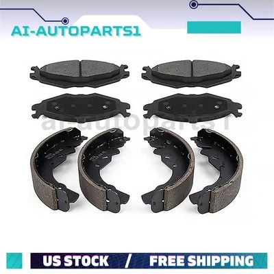 Kit de pastilhas de freio dianteiro e sapatas de freio traseiras Dodge 600 1984 1985 1986 1988 - Imagem 1 de 4