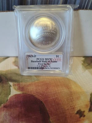 2014-P PCGS MS70 Baseball Hall Of Fame First Strike Cal Ripken Jr - Image 1 of 2