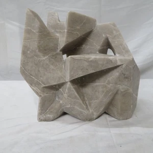 Scultura astratta modernista in marmo massello 25 libbre - Foto 1 di 15