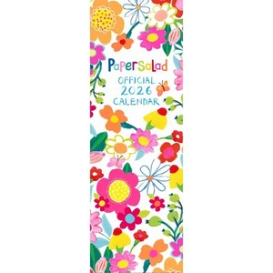 2026 Calendar Paper Salad Colourful Flowers Slim Calendar Official Product - Picture 1 of 7