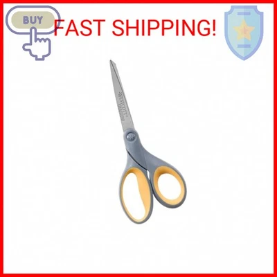 Tijeras unidas de titanio Westcott con asas suaves, 7" rectas, individuales (13526) Foto 1 de 2