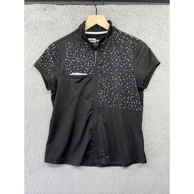 Top Jamie Sadock Mediano 1/4 Cremallera Bolsillo Lunares Negro Rendimiento Golf Activo M Foto 1 de 4