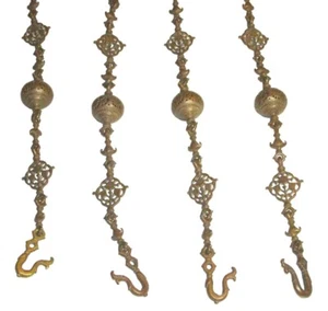 CADENAS PARA COLUMPIO O CAMA. BRONCE CINCELADO. POSIBLEMENTE INDIA. SIGLO XIX - XX - Imagen 1 de 1