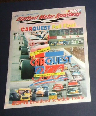 1996 Stafford Motor Speedway Carquest 300 Fall Final Program  - Image 1 of 4