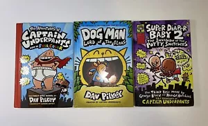 Dav Pilkey Lot - Captain Underpants Color, Dogman #1 & Super Diaper Baby 2 - Picture 1 of 2