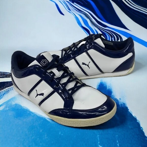 彪马蓝色白色 Everfoam 女式系带高尔夫鞋钉鞋 187591-03 9 1/2 码 — 第 1/4 张图片