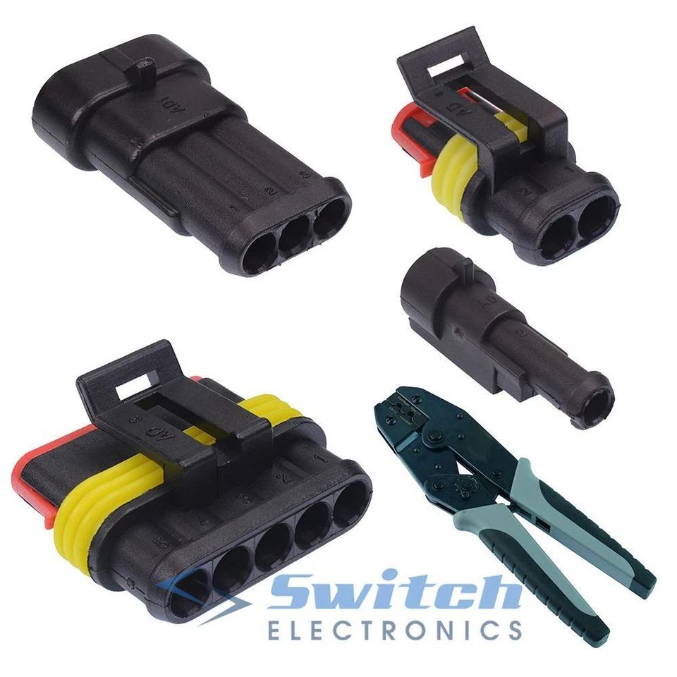 1 to 5 Way Superseal Waterproof Connector Male Female Car Boat 12V - Image 1 of 1