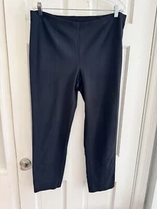 J.Jill M Petite Slim‑Leg Black Ponte Pull‑On Stretch Travel Office Pant - Picture 1 of 8