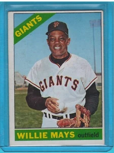1966 Topps #1 Willie Mays, Giants, schöne Form, keine Knicke - Bild 1 von 5