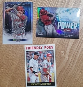 (3) Topps Chrome - Stadium Club Chrome PZ-13 - Friendly Foes Mike Trout Angels - Foto 1 di 7