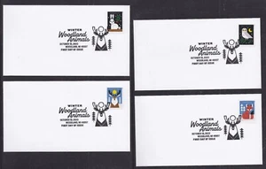 US 5822-5825 Winter Woodland Animals (set of 4) BWP FDC 2023 - Picture 1 of 6