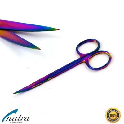 MARKENLOS Tijeras curvas microdentadas tijeras puntiagudas 12 cm acero inoxidable tijeras de hilo