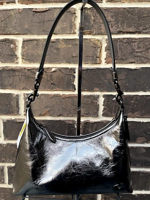 NUEVO CON ETIQUETAS $395 Bolso Bandolera Coach Juliet 25 Estaño Antracita Metálico Lther Foto 1 de 4