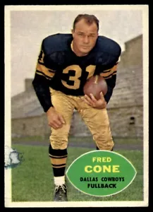 1960 TOPPS FRED CONE DALLAS COWBOYS #34 - Picture 1 of 2