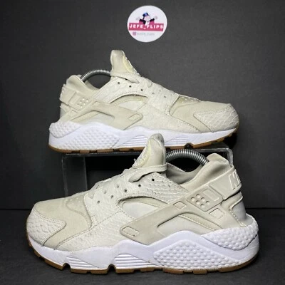 Nike Air Huarache Run Sneakers Light Bone Tan Shoes 859429-004 Women - Sz 10 - Изображение 1 из 4