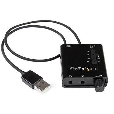 StarTech USB Stereo Audio Adapter Sound Card SPDIF Digital Audio Stereo Mic - Image 1 of 4