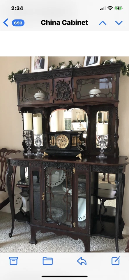 Gabinete de China - Antiguo-Edwardiano a Foto 1 de 2