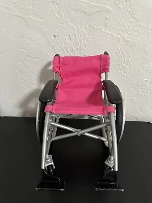 Battat Barbie Pink Folding Doll Wheelchair 18" American Girl Our Generation - Image 1 of 4