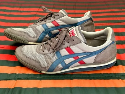 Tenis de gamuza gris/azul/rojo vintage Onitsuka Tiger Ultimate 81 para hombre EE. UU. 10/44 Foto 1 de 4