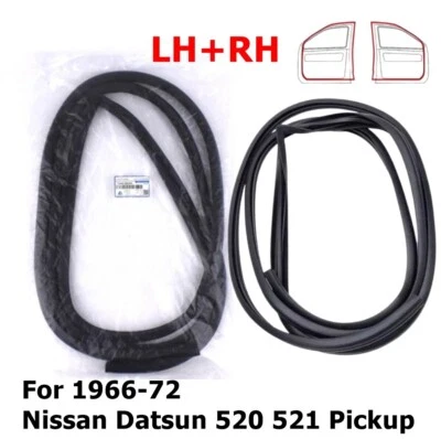 Par de sellos de goma para puerta delantera para camioneta Nissan Datsun 520 521 1966-72 Foto 1 de 4