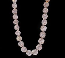 10Ct Natural Diamond 14K Rose Gold Cluster Necklace PWG303R-14-20