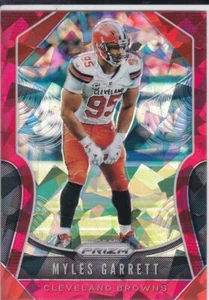 Tarjeta de Fútbol MYLES GARRETT Cleveland Browns RARA VARIACIÓN PRIZMS DE HIELO ROJO ¡COMO NUEVA! - Imagen 1 de 2