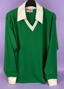 Maglia calcio vintage Europa nylon verde 38-40" vecchio negozio sportivo ritrovamento - Foto 1 di 5