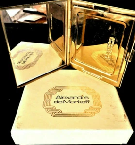 Vintage ALEXANDRA DE MARKOFF compact case with mirror and powder compartment in - Picture 1 of 12