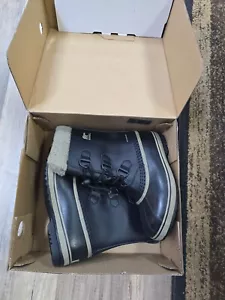 π SOREL Yoot PAC TP Waterproof BLACK Boots Insulated * Kids 3M * NEW WITH BOX - Picture 1 of 8