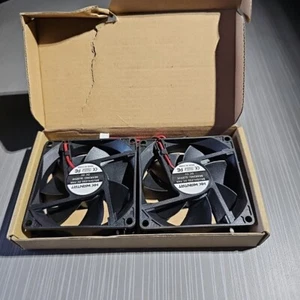 2-Pack HK 80155B Wantat, DC 5V Brushless Fan, Dual Ball Bearing, 2 Pin - Photo 1/6