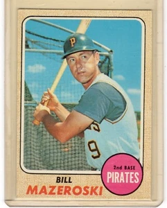 1968 Topps #390 Bill Mazeroski Pirates - Picture 1 of 2
