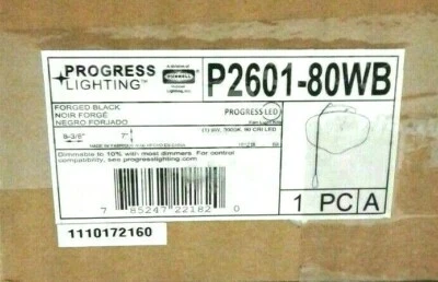 1-Light Forged Black Ceiling Fan Light Kit by Progress Lighting - Image 1 of 4