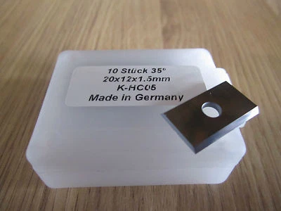 HW HM Hartmetall Wendeplatten Wendemesser 20 x 12 x 1,5 mm Z. 2 Neu 10 Stück