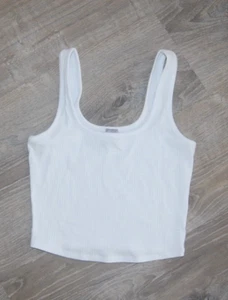 Tilly's Damen M Medium WEISS Cropped Tank Crop Top Neu ohne Etikett - Bild 1 von 1