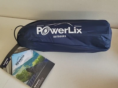 ALMOHADILLA PARA DORMIR al aire libre POWERLIX alfombra inflable para camping color: azul marino Foto 1 de 3