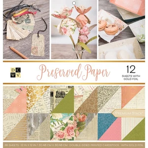 DCWV Double-Sided Cardstock Stack 12"X12" 36/Pkg-Preserved Paper,18 Designs/2 Ea - Imagen 1 de 2