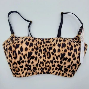 NEW! Victoria's Secret Love Cloud Smooth Straight Neck Bra Size L-DD Animal Prin - Picture 1 of 8