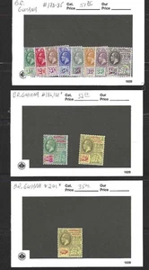 Br. Guayana 1913-1921, Scott #178-185, 186, 188, 201, como nuevo, LH, Cat. Val. $139,25 - Imagen 1 de 1