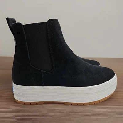 Keds The Platform Chelsea Lug Boot In Black Suede Women’s Size 5.5 New - Image 1 of 4