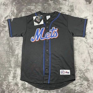Neu mit Etikett Vintage Roberto Alomar Majestic New York Mets bestickt schwarz Jersey ERWACHSENE M - Bild 1 von 18