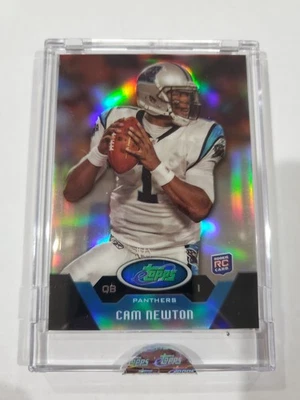 2011 eTopps Cam Newton Rookie Card Uncirculated 1757/1999 Refractor Panthers RC - Image 1 of 2