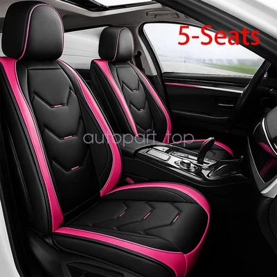 Fits Toyota Corolla Car PU Leather 5 Seat Cover Full Set Front & Rear Cushions - Image 1 of 4