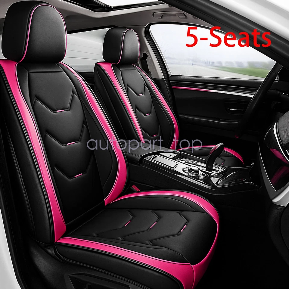 Fits Toyota Corolla Car PU Leather 5 Seat Cover Full Set Front & Rear Cushions Foto 1 de 4